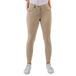 Reithose Damen Jumping VB Breeches, Kniebesatz, Knee-Grip