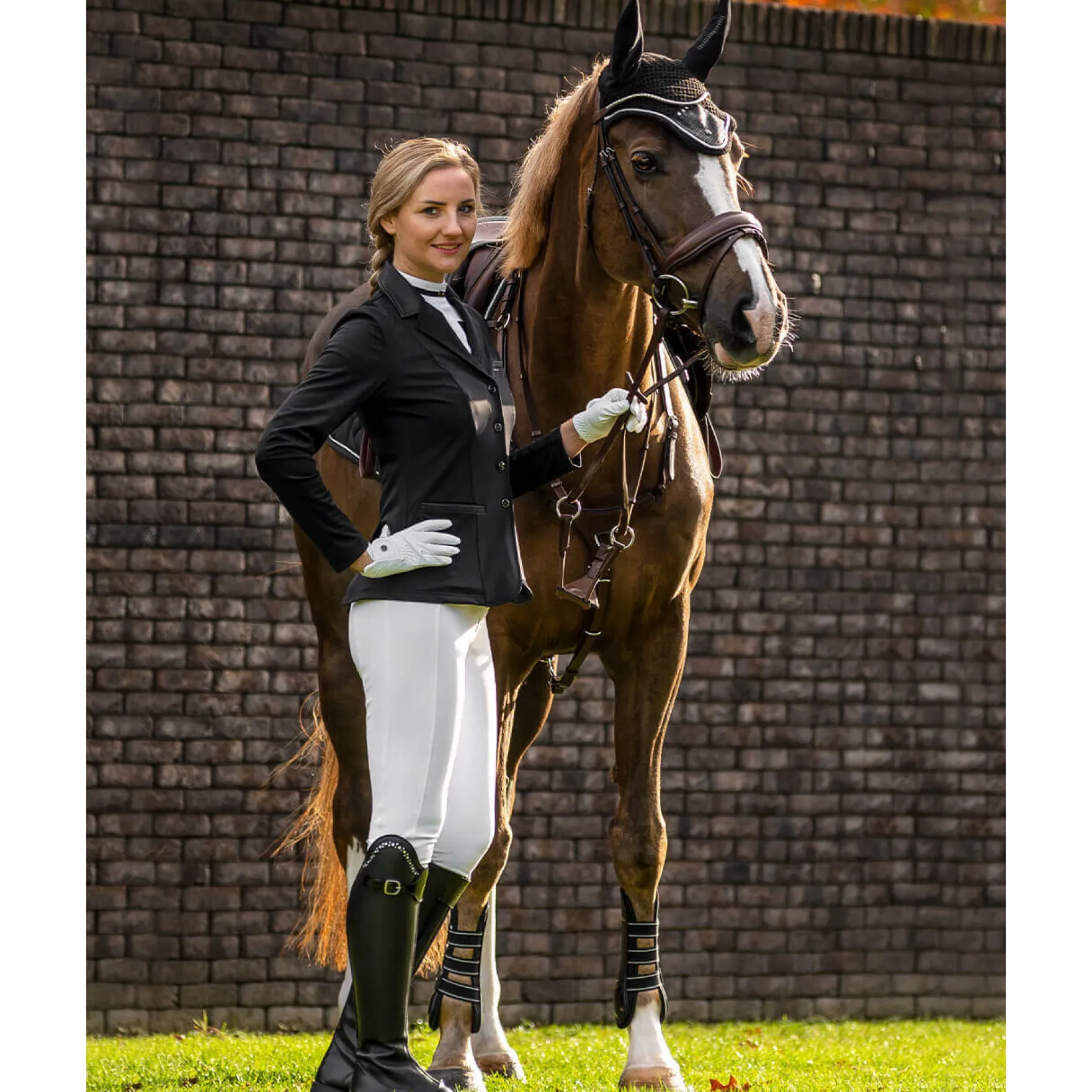 Reithose Damen Kae, Vollbesatz, Winterreithose, High Waist, Full-Grip