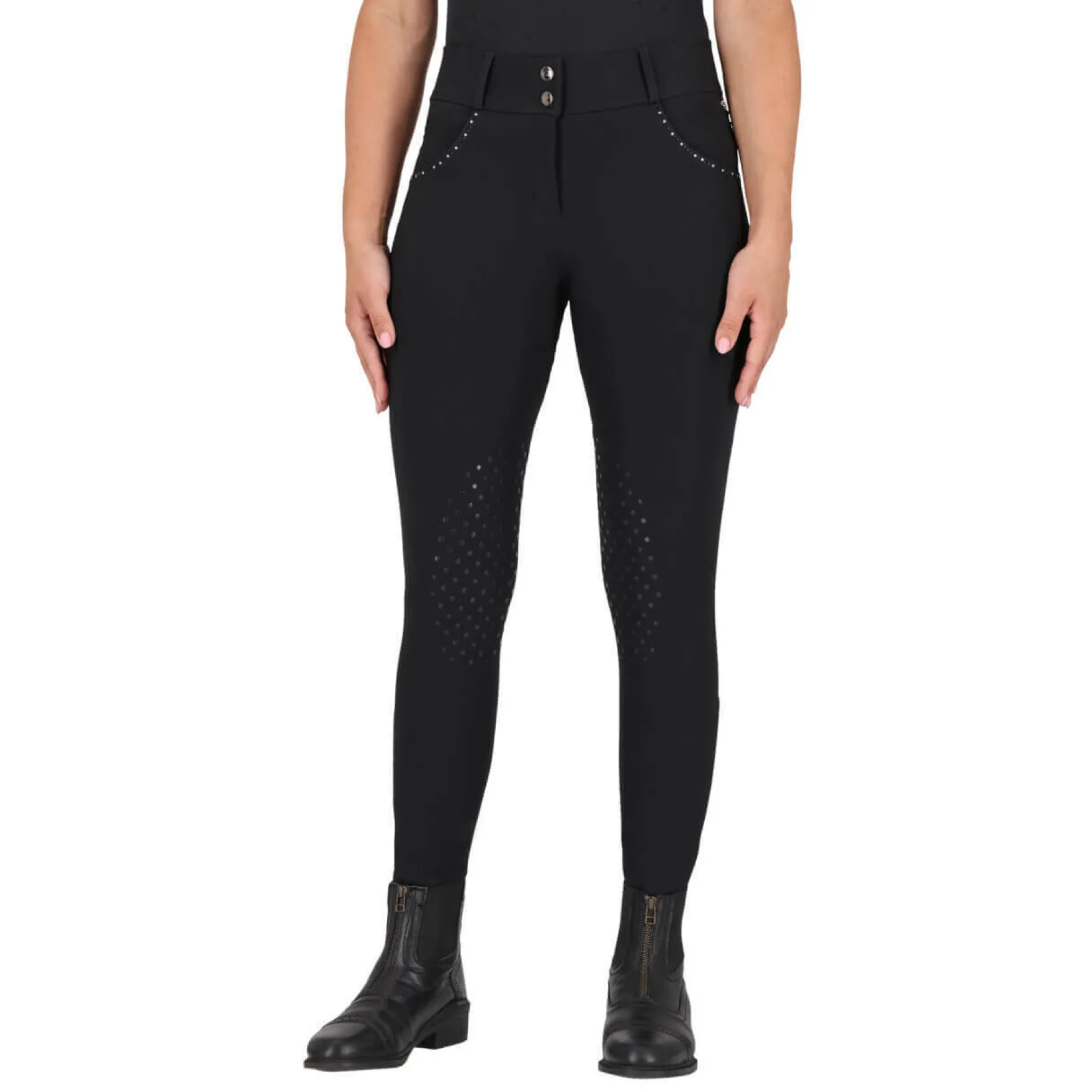 Reithose Damen Oakleigh FS26, Kniebesatz, Knee-Grip, High Waist