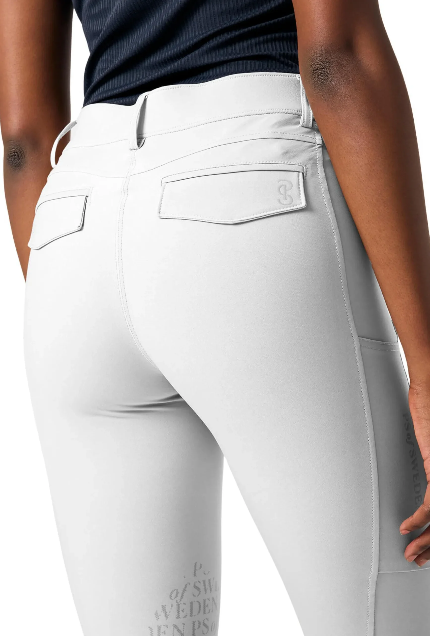 Reithose Damen Pauline FS25, Mid Waist, Kniebesatz, Knee-Grip