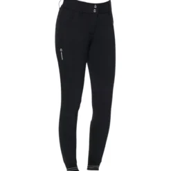 Reithose Damen RS Breeches High Waist, Kniebesatz, integrierter Grip