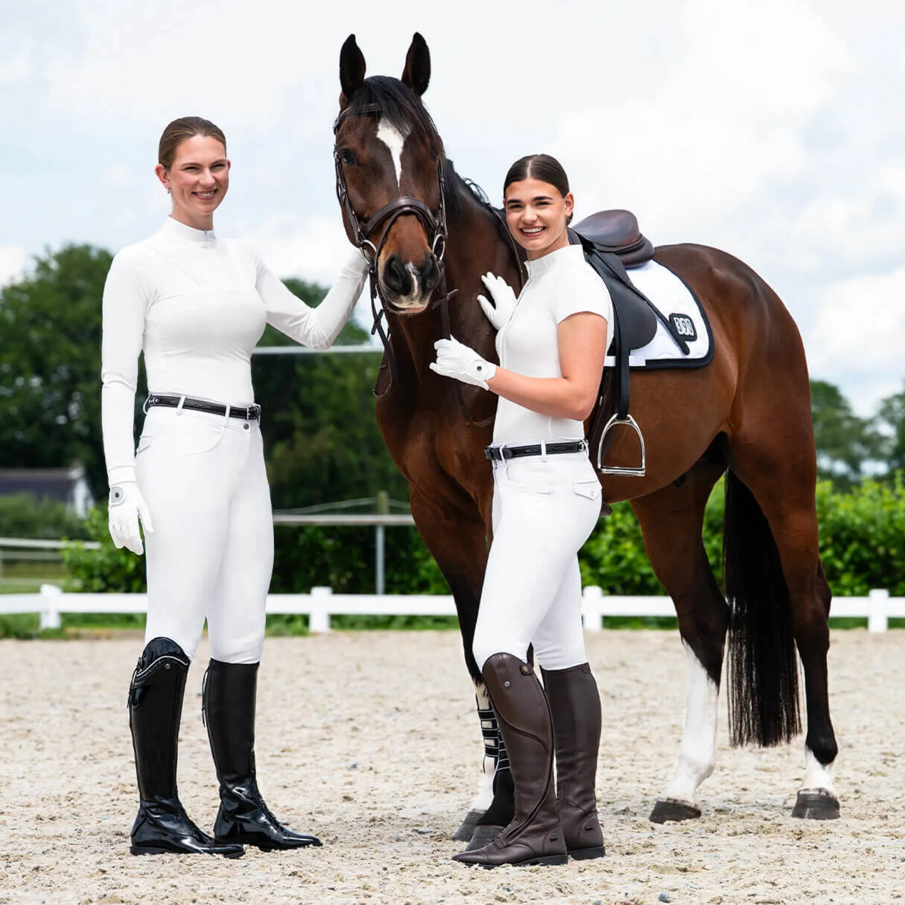 Reithose Damen Vaila, Vollbesatz, Full-Grip, Turnierreithose