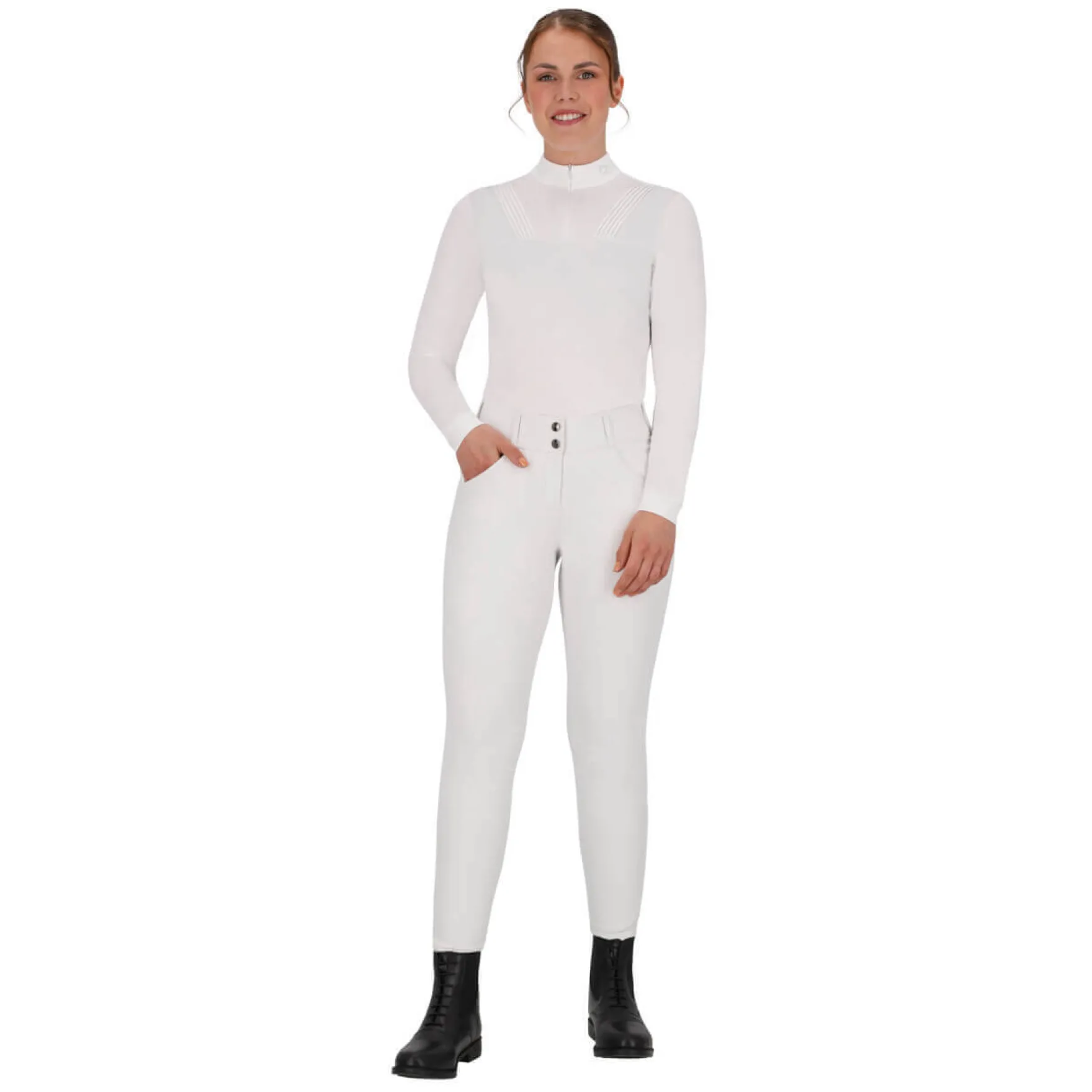 Reithose Damen Vaila, Vollbesatz, Full-Grip, Turnierreithose