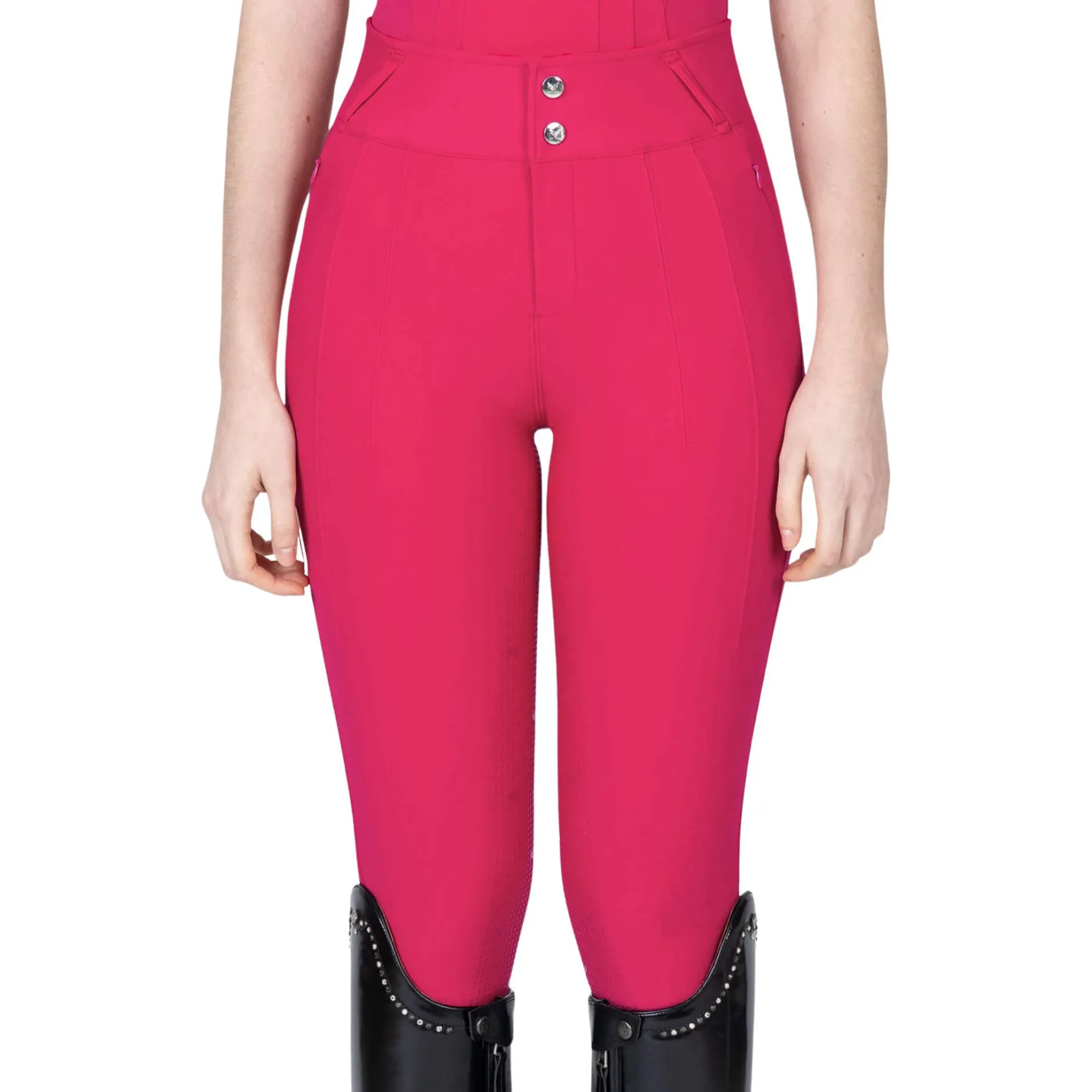 Reithose Damen Vision, Vollbesatz, Full-Grip, High Waist