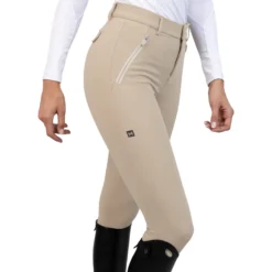 Reithose Damen Winter Geo, Vollbesatz, Full-Grip, Winterreithose, High Waist