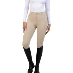 Reithose Damen Winter Geo, Vollbesatz, Full-Grip, Winterreithose, High Waist