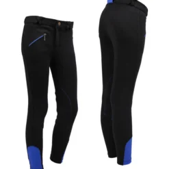 Reithose Kinder Junior, Kniebesatz, Stoff
