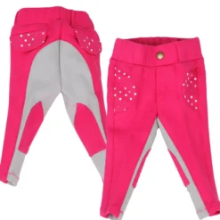 Reithose Kinder Junior Mickey, Kniebesatz, Stoff
