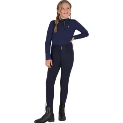 Reithose Kinder Lymee HW25, Softshellreithose, Vollbesatz, Full-Grip, High Waist