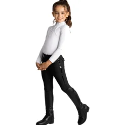 Reithose Kinder YR Reflection, Vollbesatz, Full-Grip