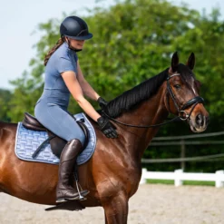Reitleggings Damen Aubree FS26, Teilbesatz, Half-Grip