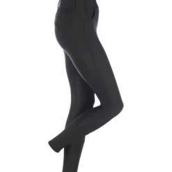 Reitleggings Damen Demi Pull On Breggings, Vollbesatz, Full-Grip