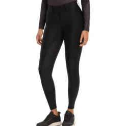 Reitleggings Damen Demi Pull On Breggings, Vollbesatz, Full-Grip