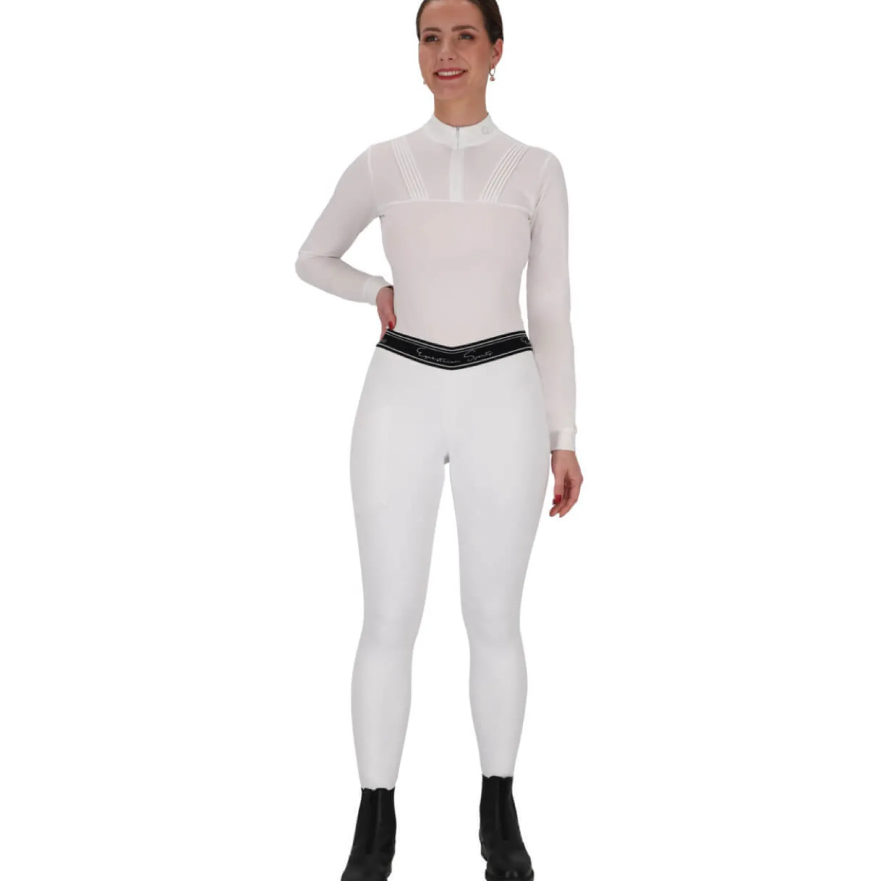 Reitleggings Damen Eden, Vollbesatz, Full-Grip, Turnierreitleggings