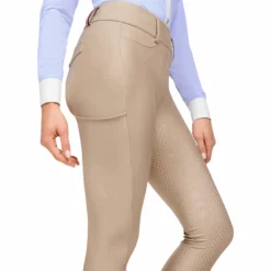 Reitleggings Damen Highland, Hybrid, Vollbesatz, Full-Grip