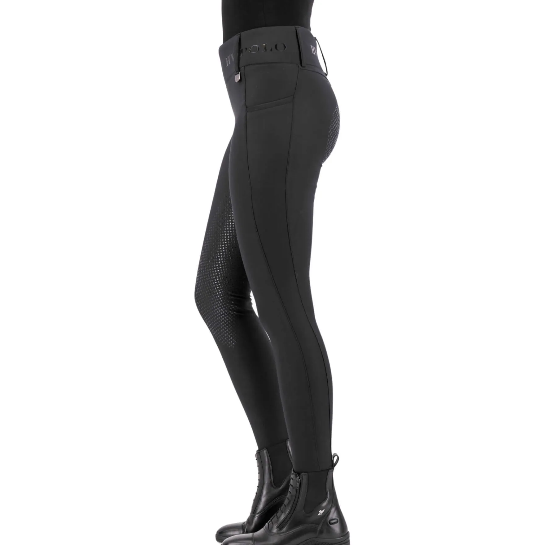 Reitleggings Damen HVPFavourite, Vollbesatz, Full-Grip, High Waist