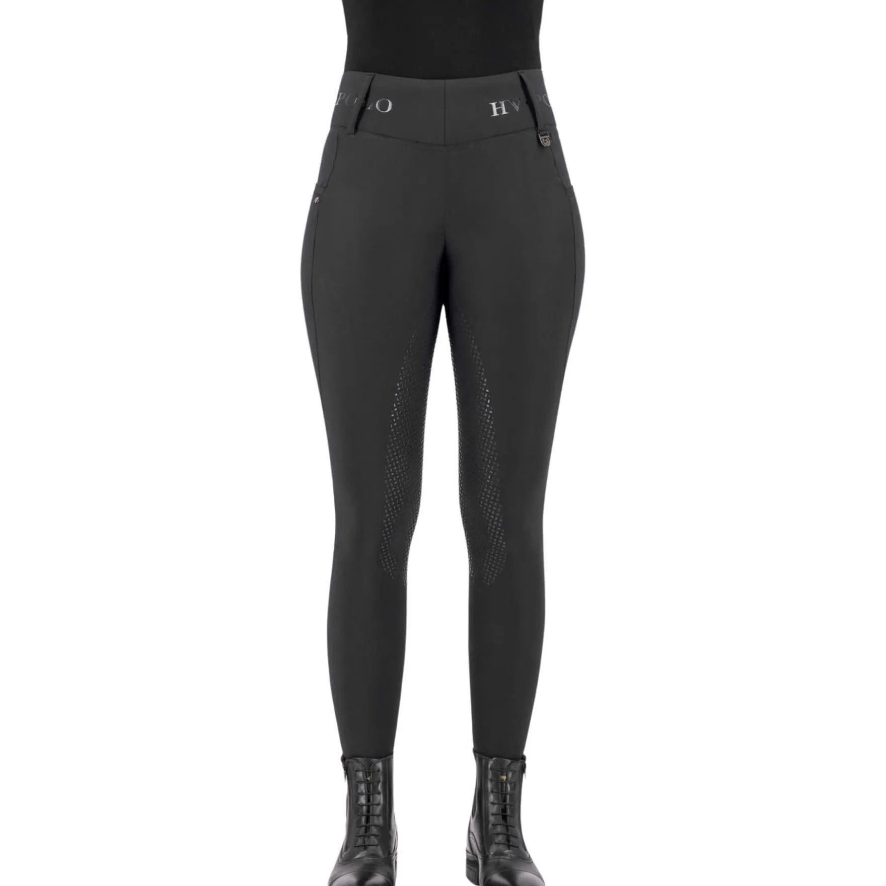 Reitleggings Damen HVPFavourite, Vollbesatz, Full-Grip, High Waist