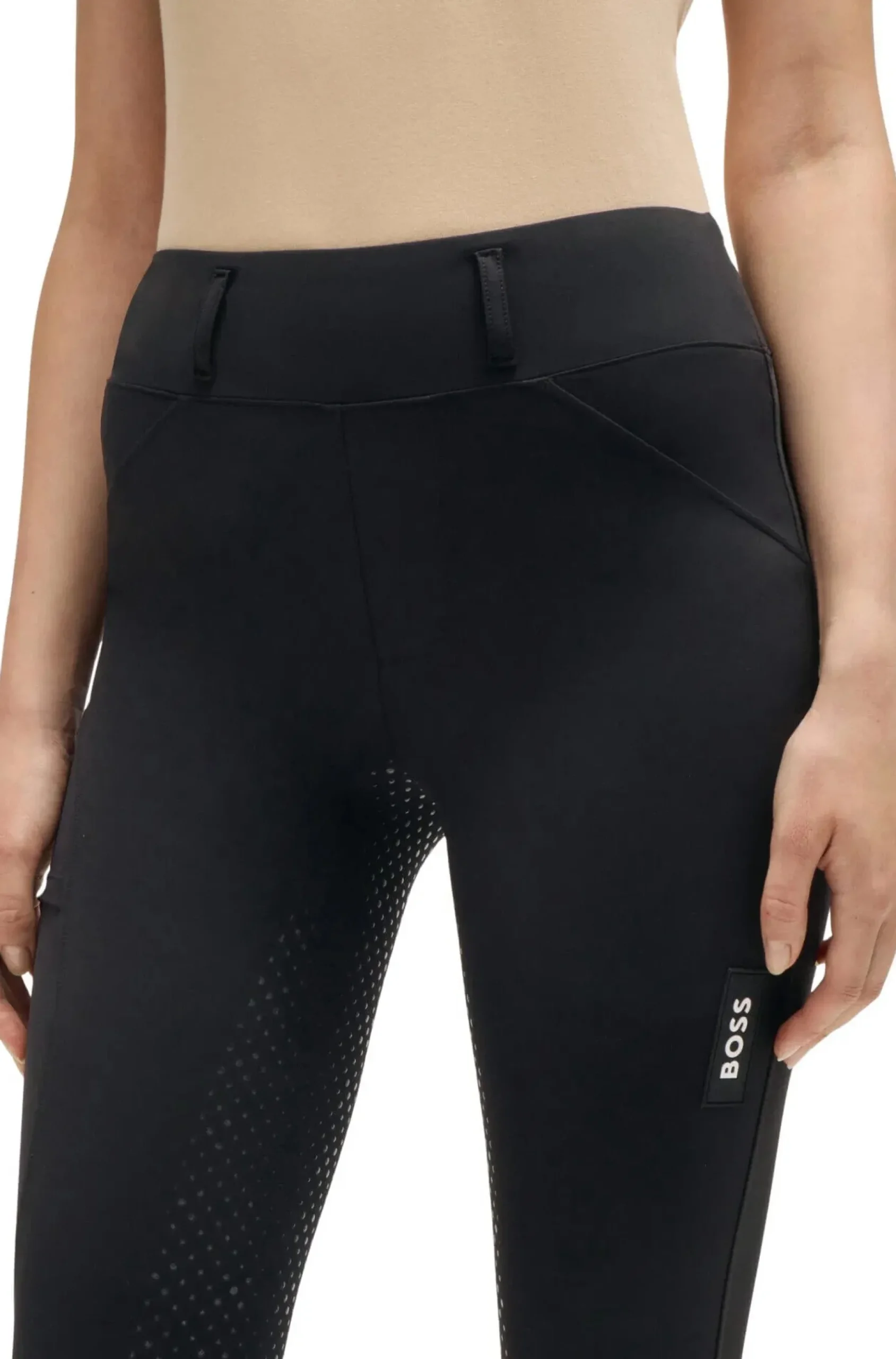Reitleggings Damen Hybrid, High Waist, Vollbesatz, Full-Grip