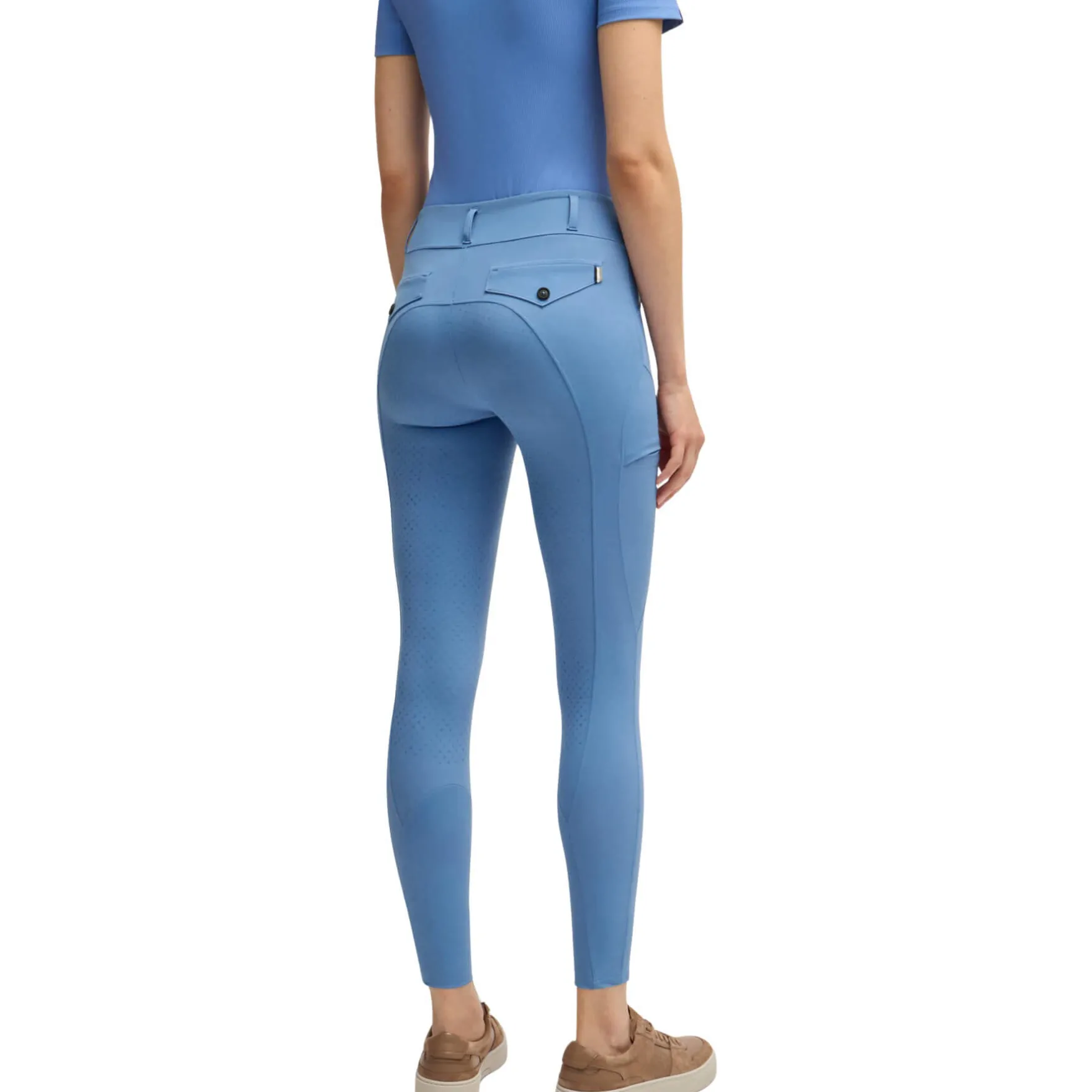 Reitleggings Damen Hybrid HW25, High Waist, Vollbesatz, Full-Grip