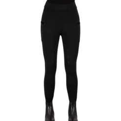 Reitleggings Damen IRHTeddy, Vollbesatz, Full-Grip, High Waist, Winter