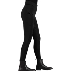 Reitleggings Damen IRHTeddy, Vollbesatz, Full-Grip, High Waist, Winter