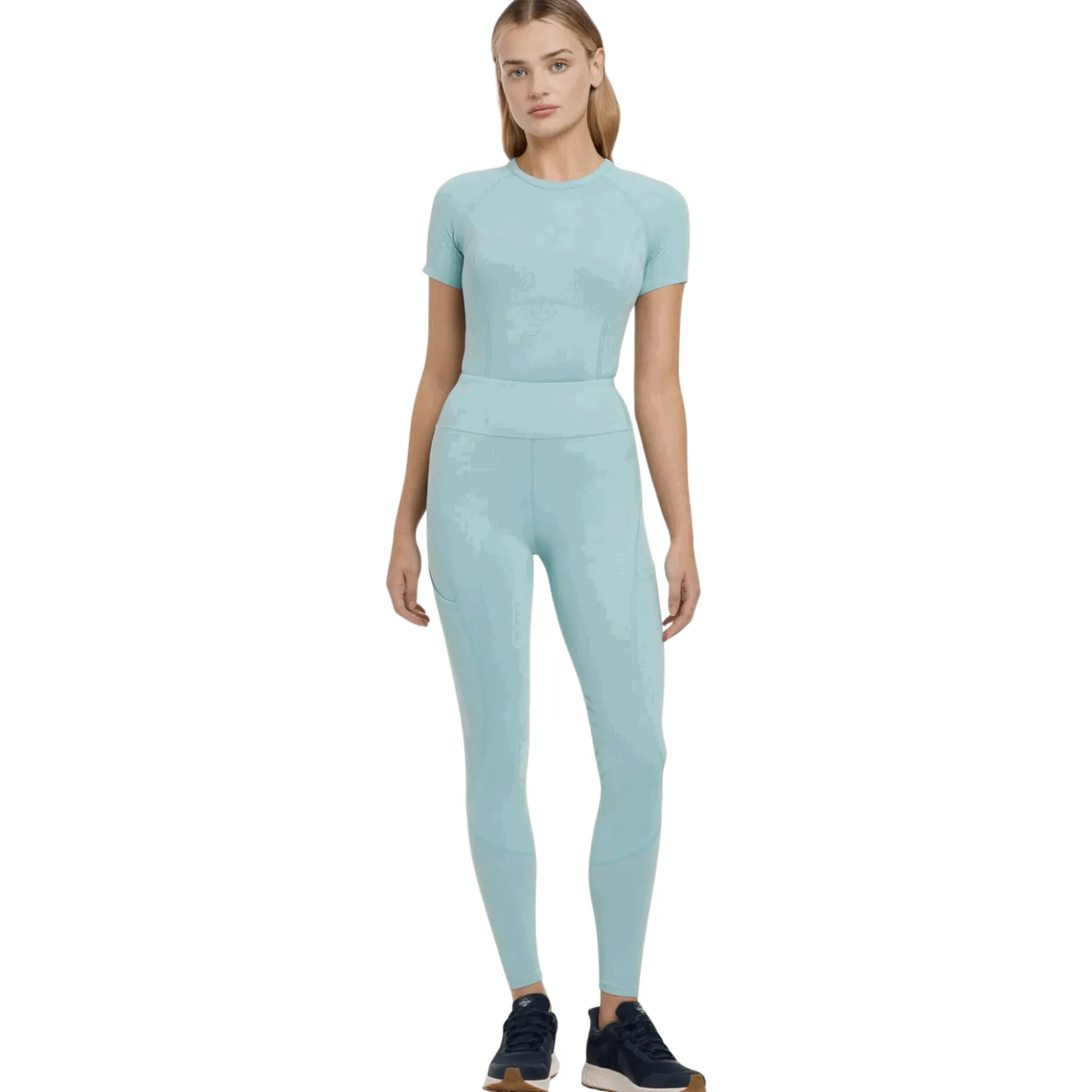 Reitleggings Damen Lydia Mesh FS25, Kniebesatz, Knee-Grip