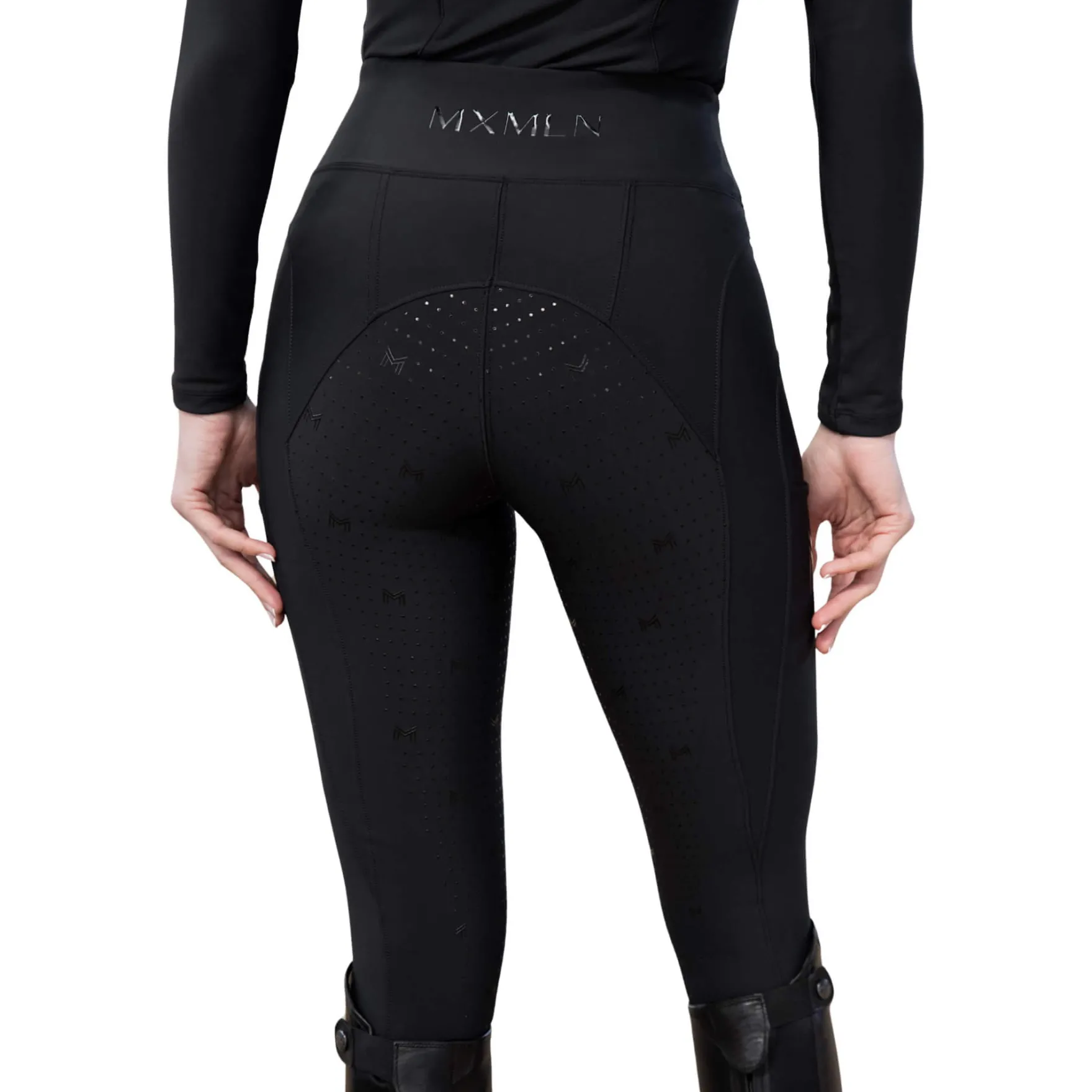 Reitleggings Damen Outline, Vollbesatz, Full-Grip