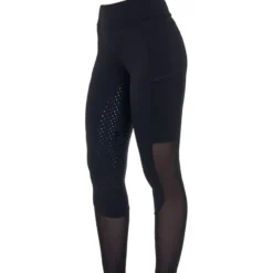 Reitleggings Damen Perforated Inserts, Vollbesatz, Full-Grip, Sommerreitleggings