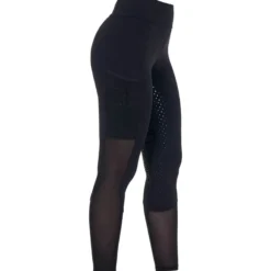 Reitleggings Damen Perforated Inserts, Vollbesatz, Full-Grip, Sommerreitleggings