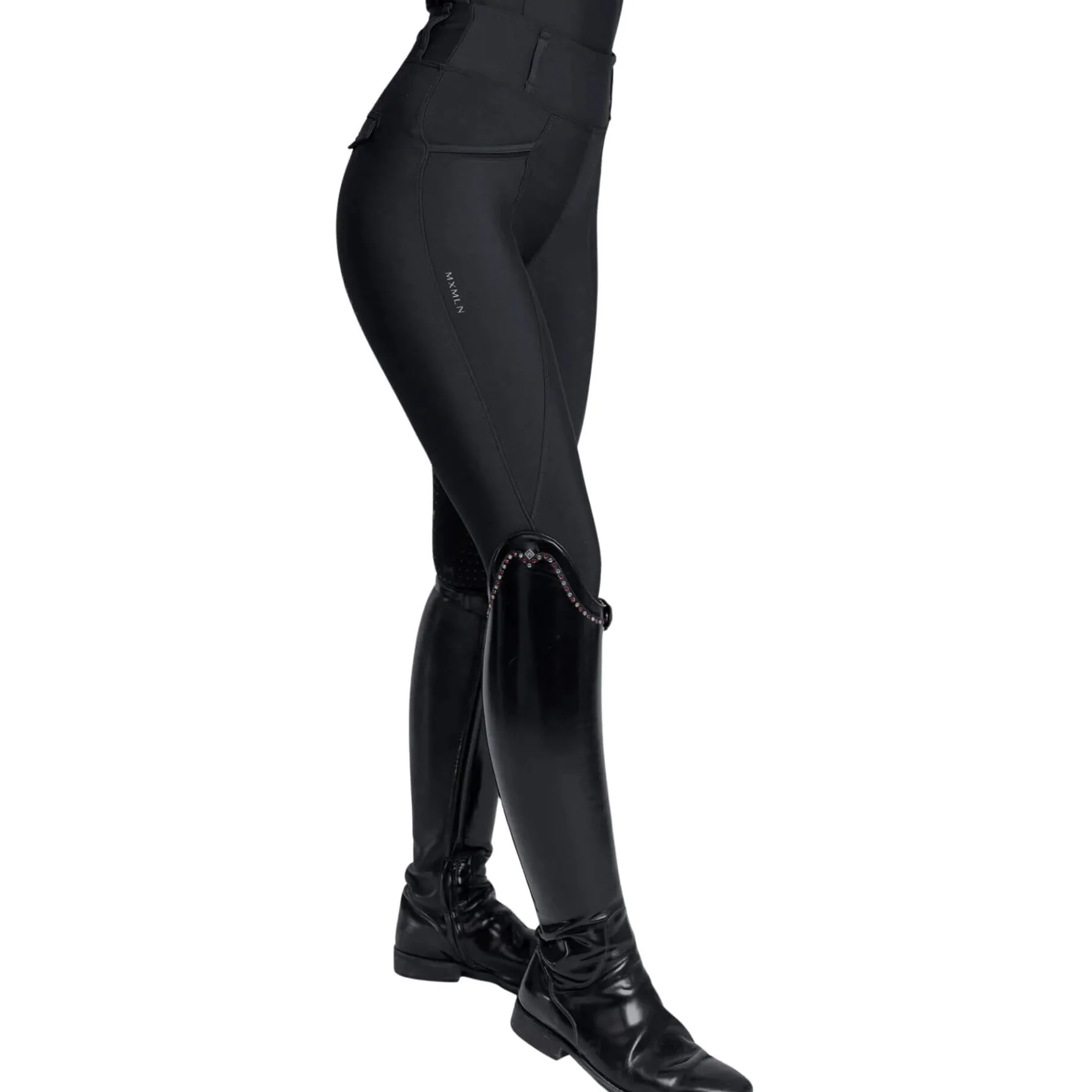 Reitleggings Damen Pro, High Waist, ohne Besatz