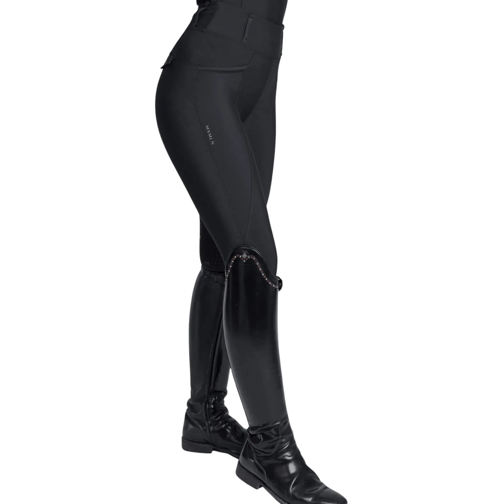 Reitleggings Damen Pro, Vollbesatz, Full-Grip, High Waist