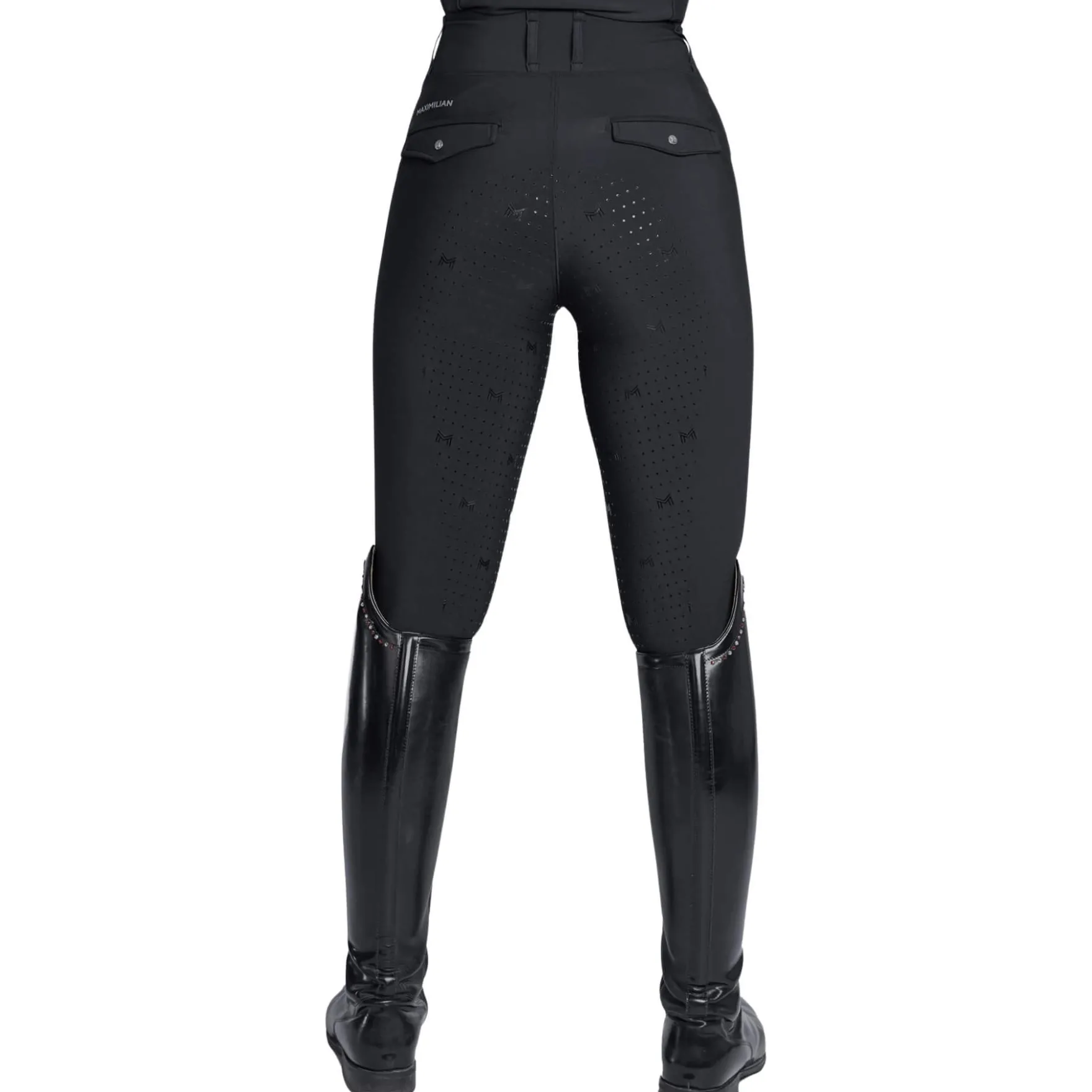 Reitleggings Damen Pro, Vollbesatz, Full-Grip, High Waist