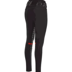 Reitleggings Damen Reggings R1 High Waist Winter, Kniebesatz, Knee-Grip