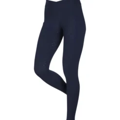 Reitleggings Damen Simone Cross Over FS26, Teilbesatz, Half-Grip