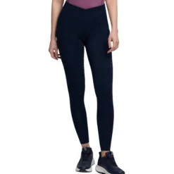 Reitleggings Damen Simone Cross Over FS26, Teilbesatz, Half-Grip