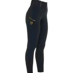 Reitleggings Damen Slim Fit Light, Vollbesatz, Full-Grip, High Waist, Sommerreithose