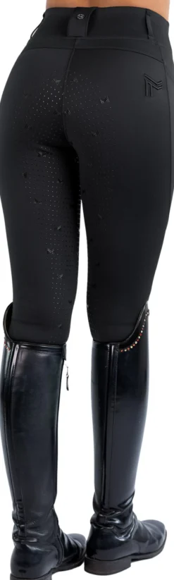 Reitleggings Damen Studio Riding, Vollbesatz, Full-Grip