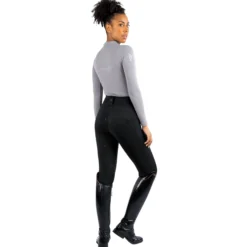 Reitleggings Damen Studio Riding, Vollbesatz, Full-Grip