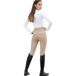 Reitleggings Damen Winter Pro, Winterreitleggings, Vollbesatz, Full-Grip
