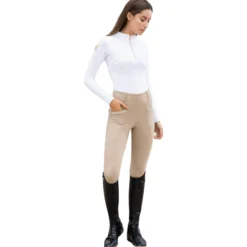 Reitleggings Damen Winter Pro, Winterreitleggings, Vollbesatz, Full-Grip