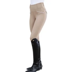 Reitleggings Damen Winter Pro, Winterreitleggings, Vollbesatz, Full-Grip
