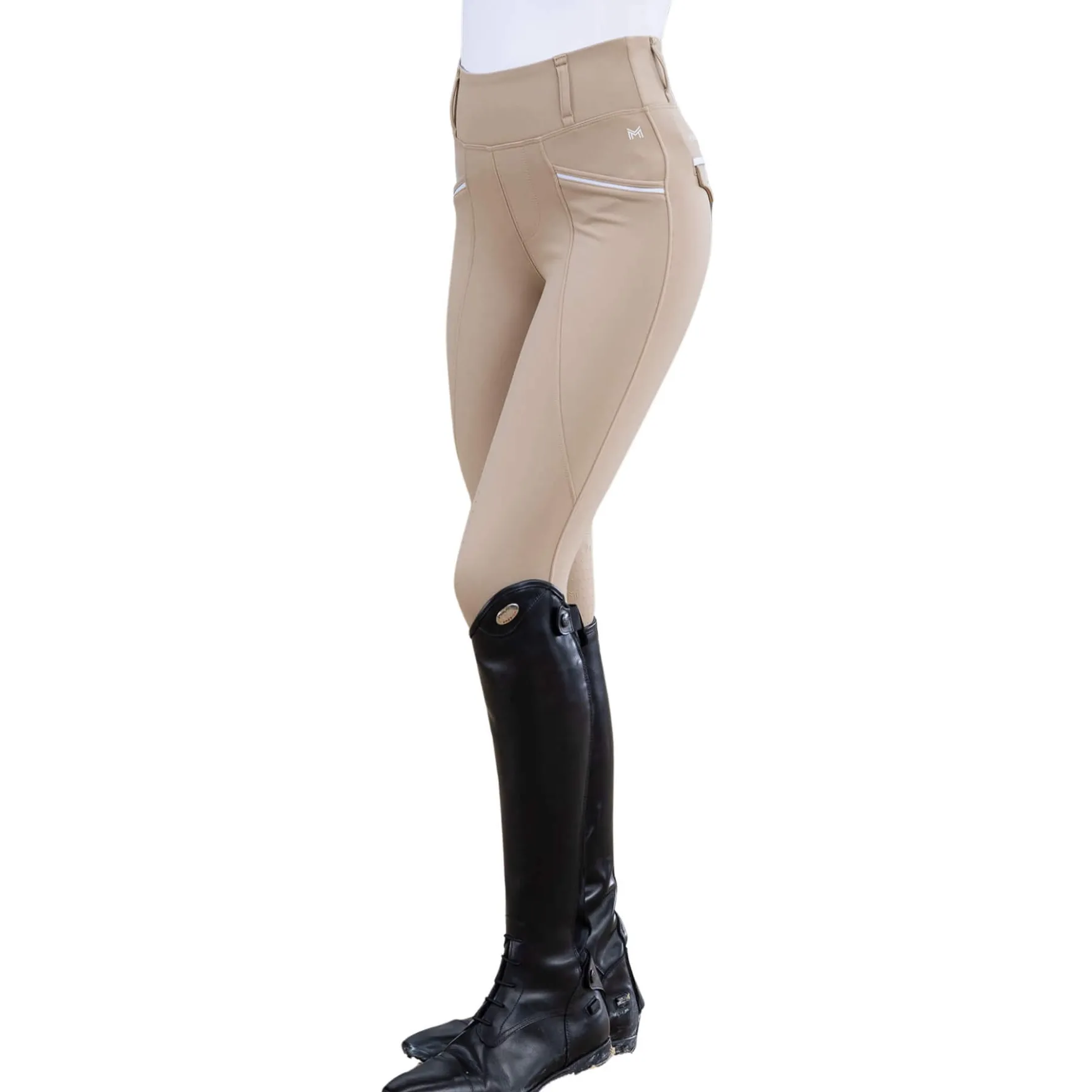 Reitleggings Damen Winter Pro, Winterreitleggings, Vollbesatz, Full-Grip