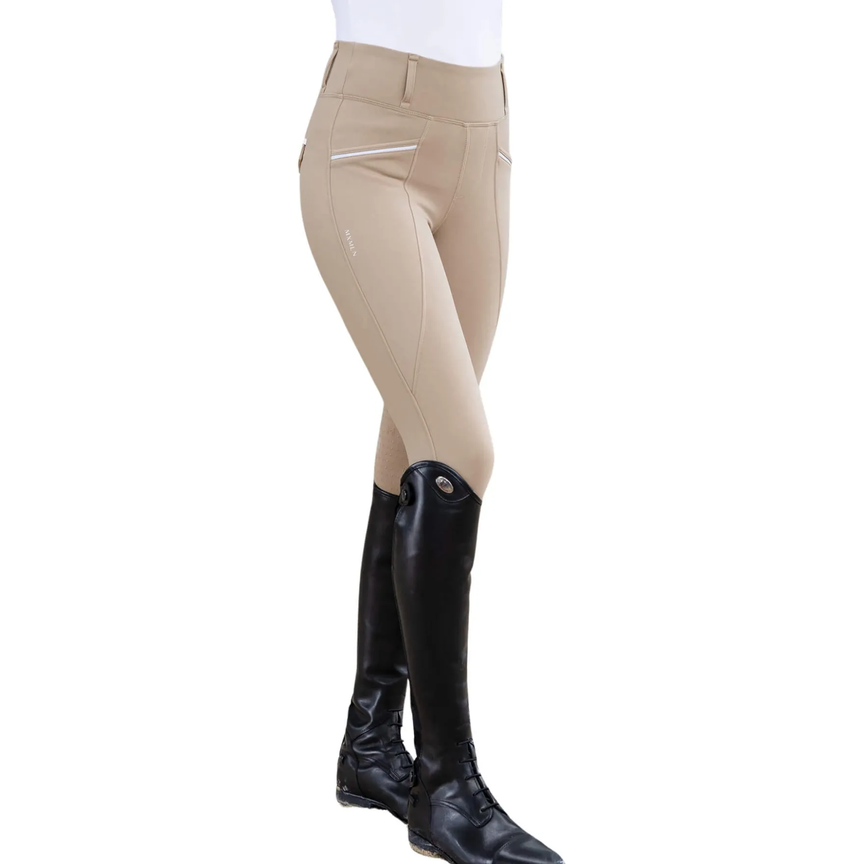 Reitleggings Damen Winter Pro, Winterreitleggings, Vollbesatz, Full-Grip
