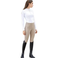 Reitleggings Damen Winter Studio, Winterleggings, Vollbesatz, Full-Grip