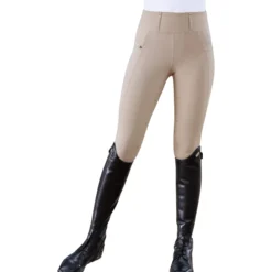 Reitleggings Damen Winter Studio, Winterleggings, Vollbesatz, Full-Grip