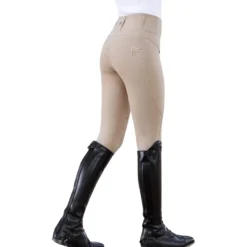 Reitleggings Damen Winter Studio, Winterleggings, Vollbesatz, Full-Grip