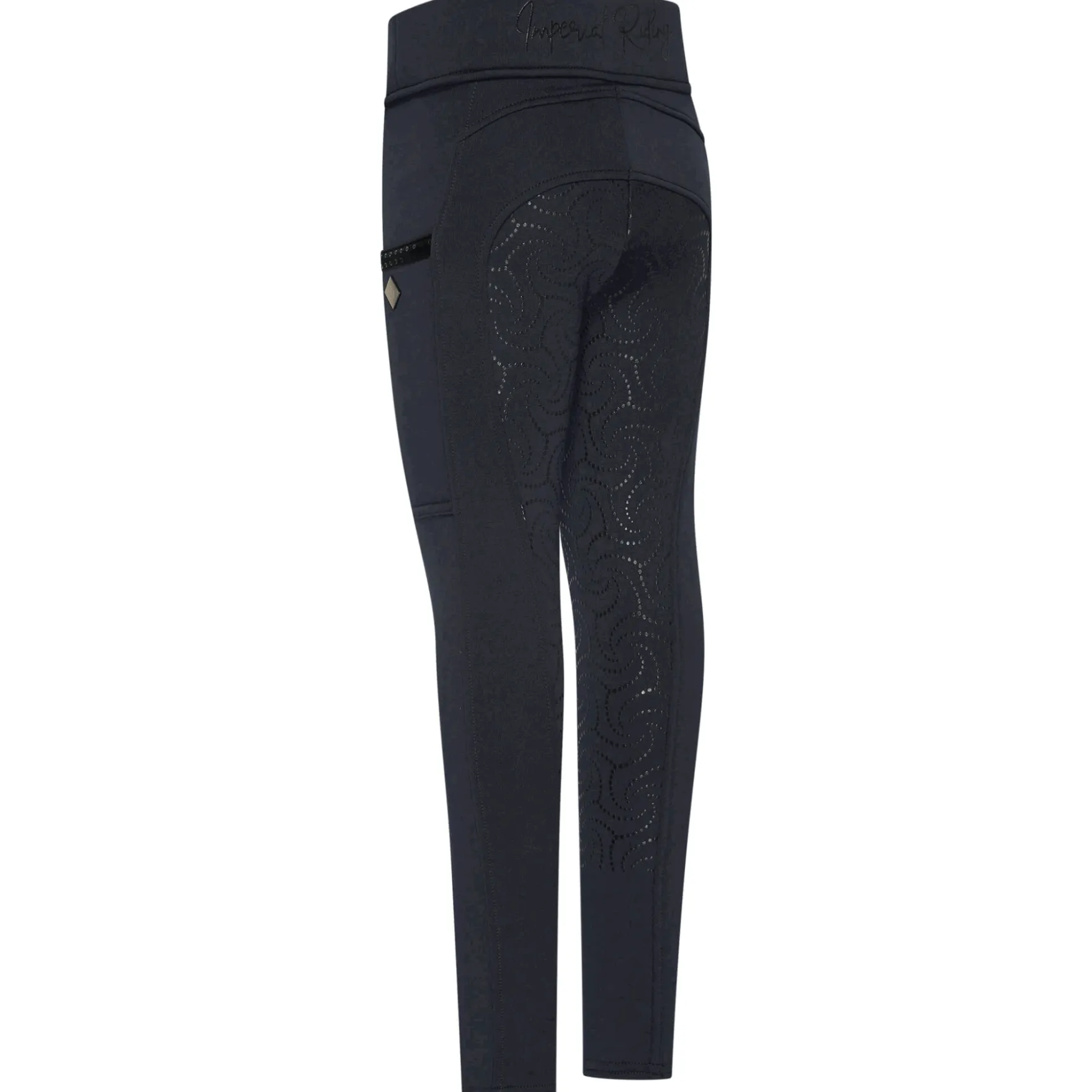 Reitleggings Kinder IRHTeddy, Vollbesatz, Full-Grip, Winter, High Waist