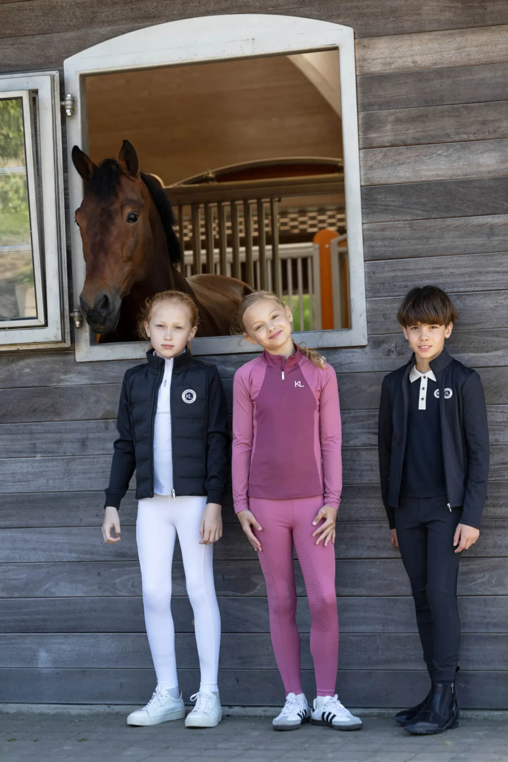 Reitleggings Kinder KLLily Junior FS26, Vollbesatz, Full-Grip, Turnierreitleggings