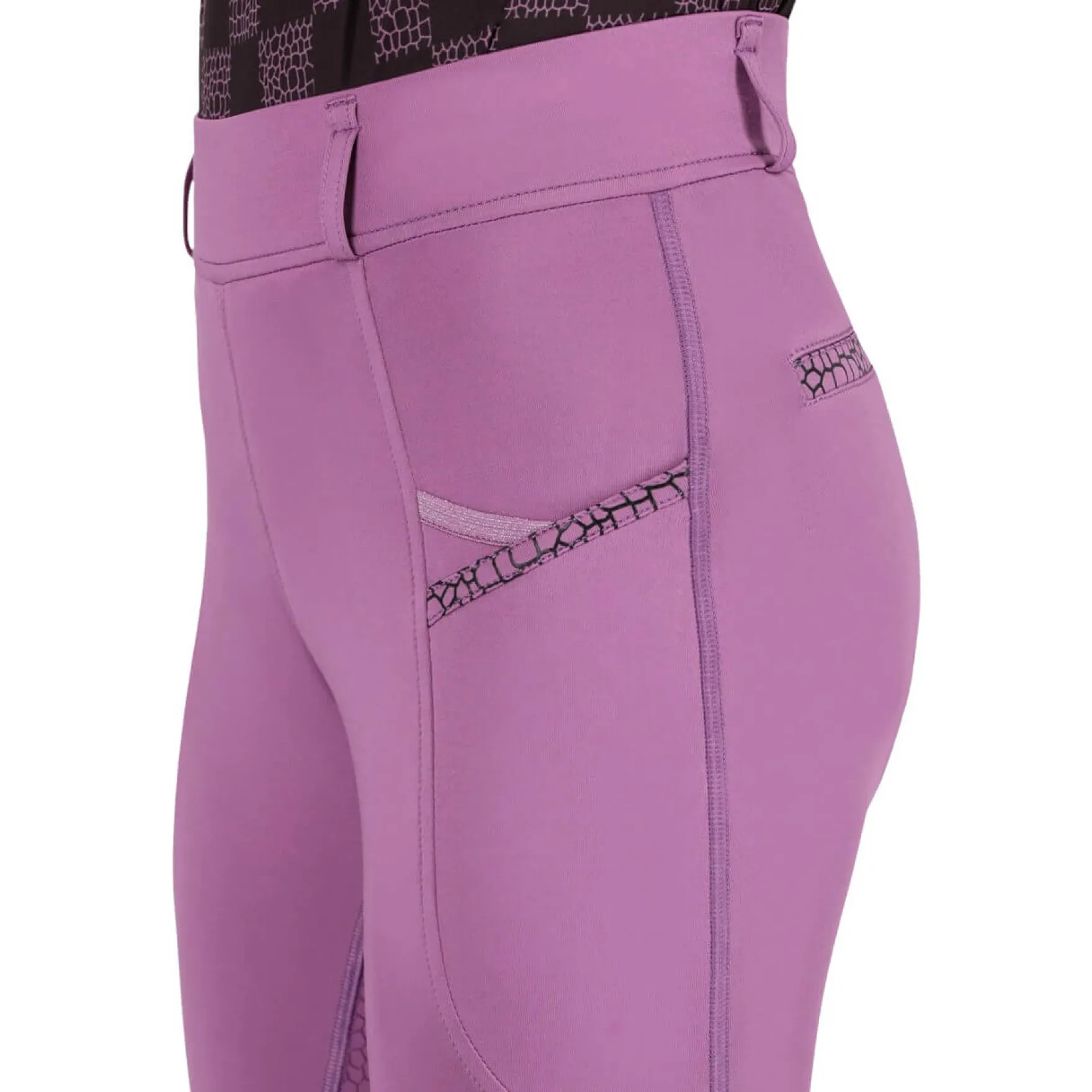Reitleggings Kinder Lize Junior HW25, Vollbesatz, Full-Grip, High Waist
