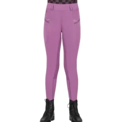Reitleggings Kinder Lize Junior HW25, Vollbesatz, Full-Grip, High Waist